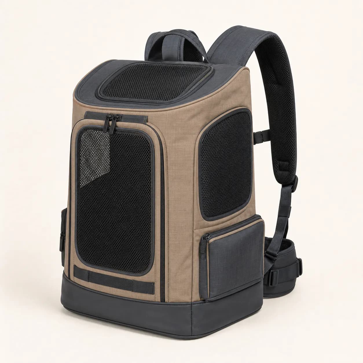 PT003 MetroPaw Pet Carrier Backpack AI-assisted product concept on a neutral studio background