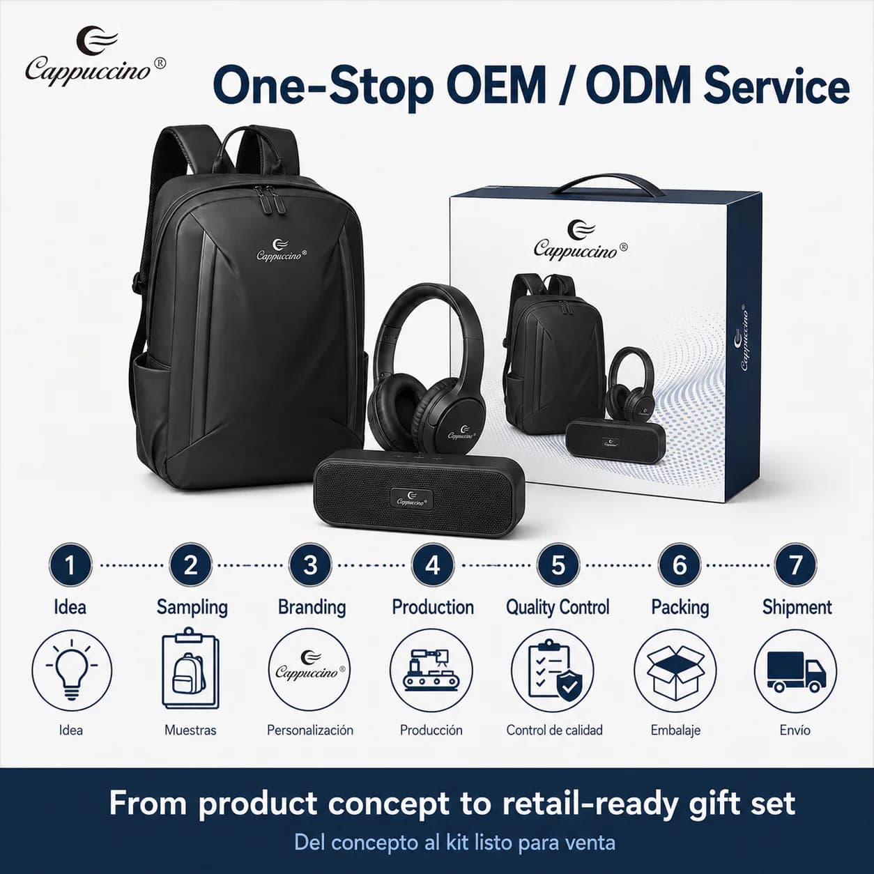 one stop OEM ODM service for custom branded corporate tech gift sets