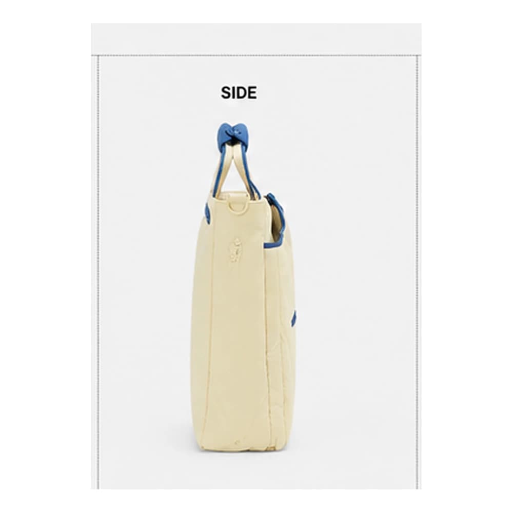 Side profile of PDB001 lightweight laptop and padel tote