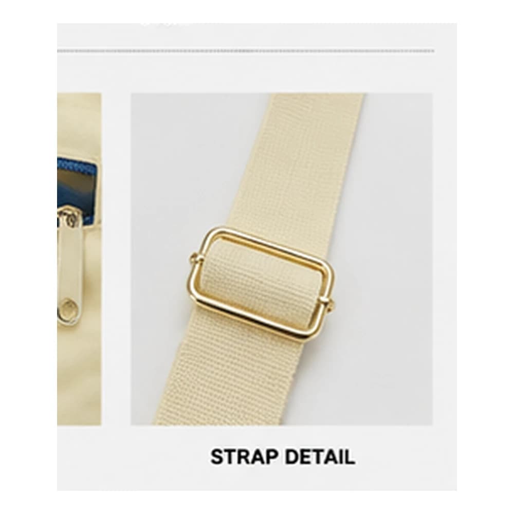 Adjustable shoulder strap and hardware detail for PDB001 convertible bag