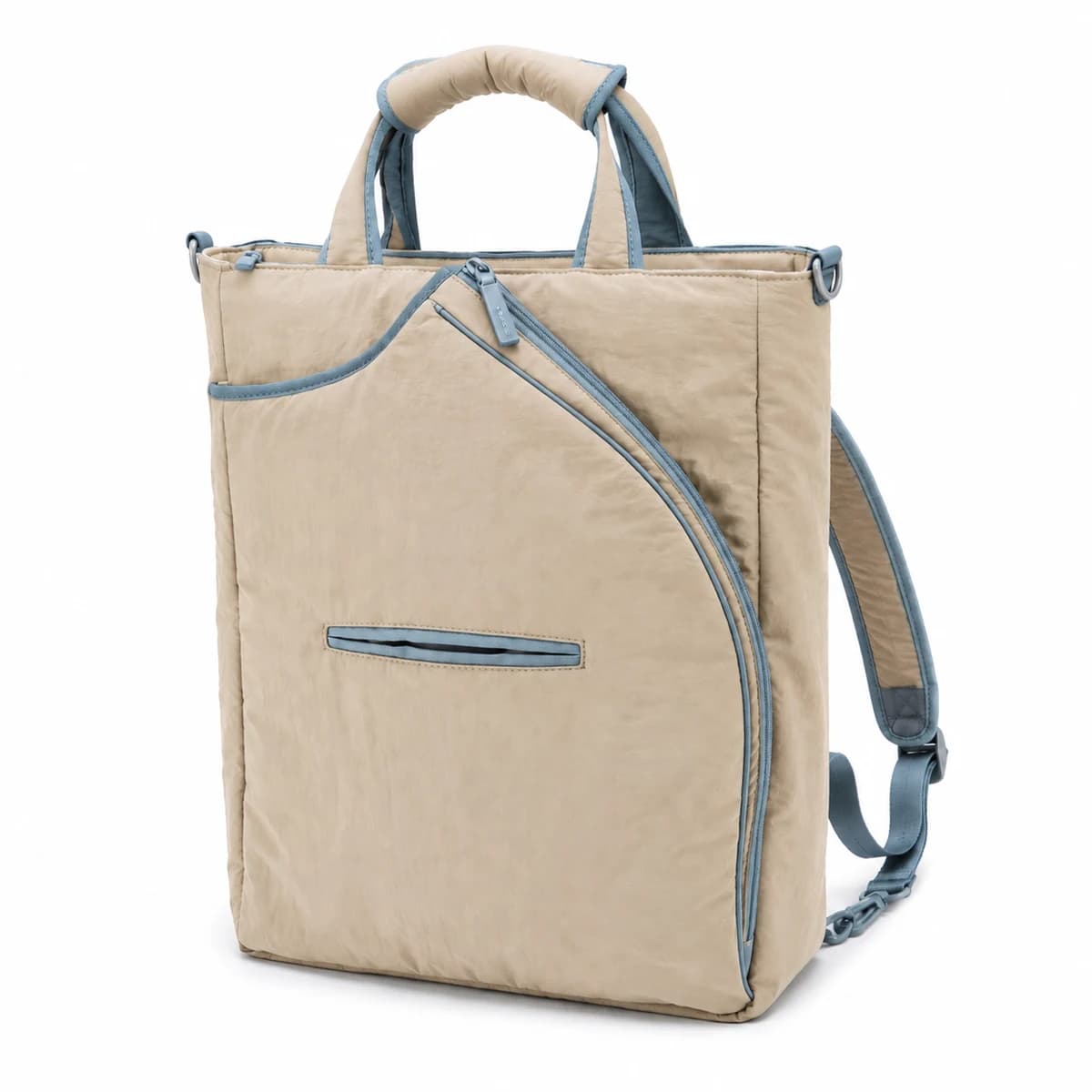 Sand beige and dusty blue PDB001 office-to-court padel tote digital reference