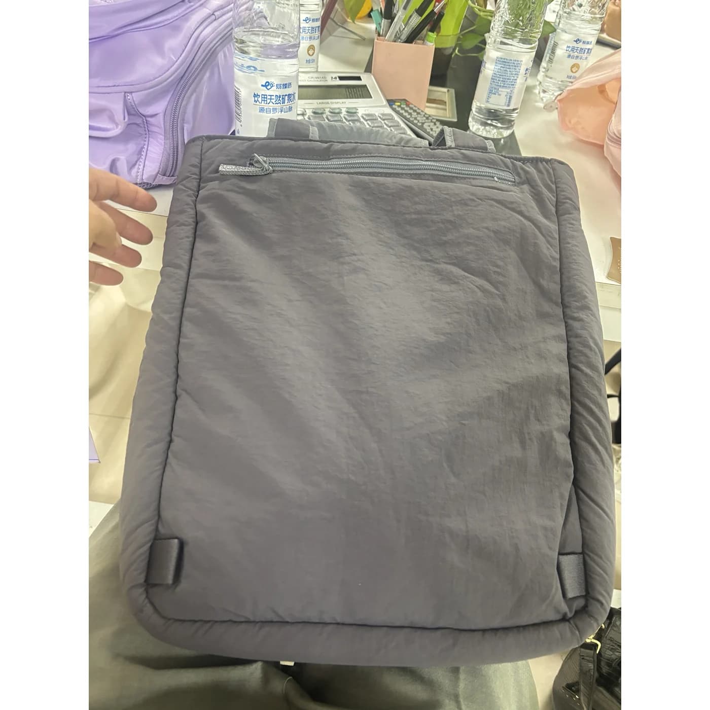 Actual PDB001 sample back panel and padded backpack straps