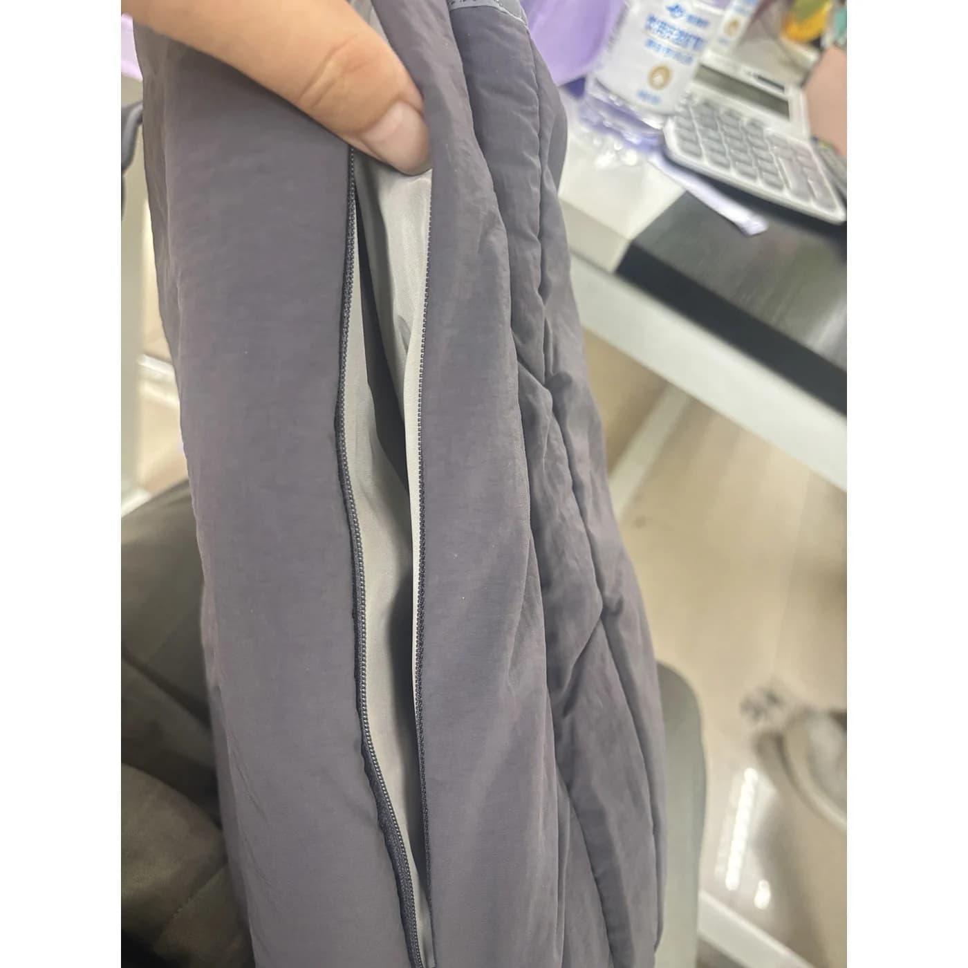 Actual PDB001 sample side opening and curved racket pocket construction