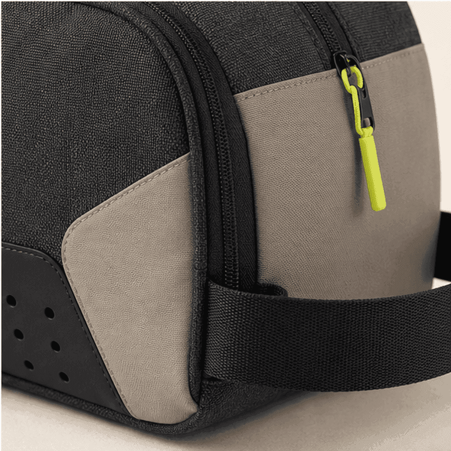 Custom zipper ventilation and reinforced seam detail