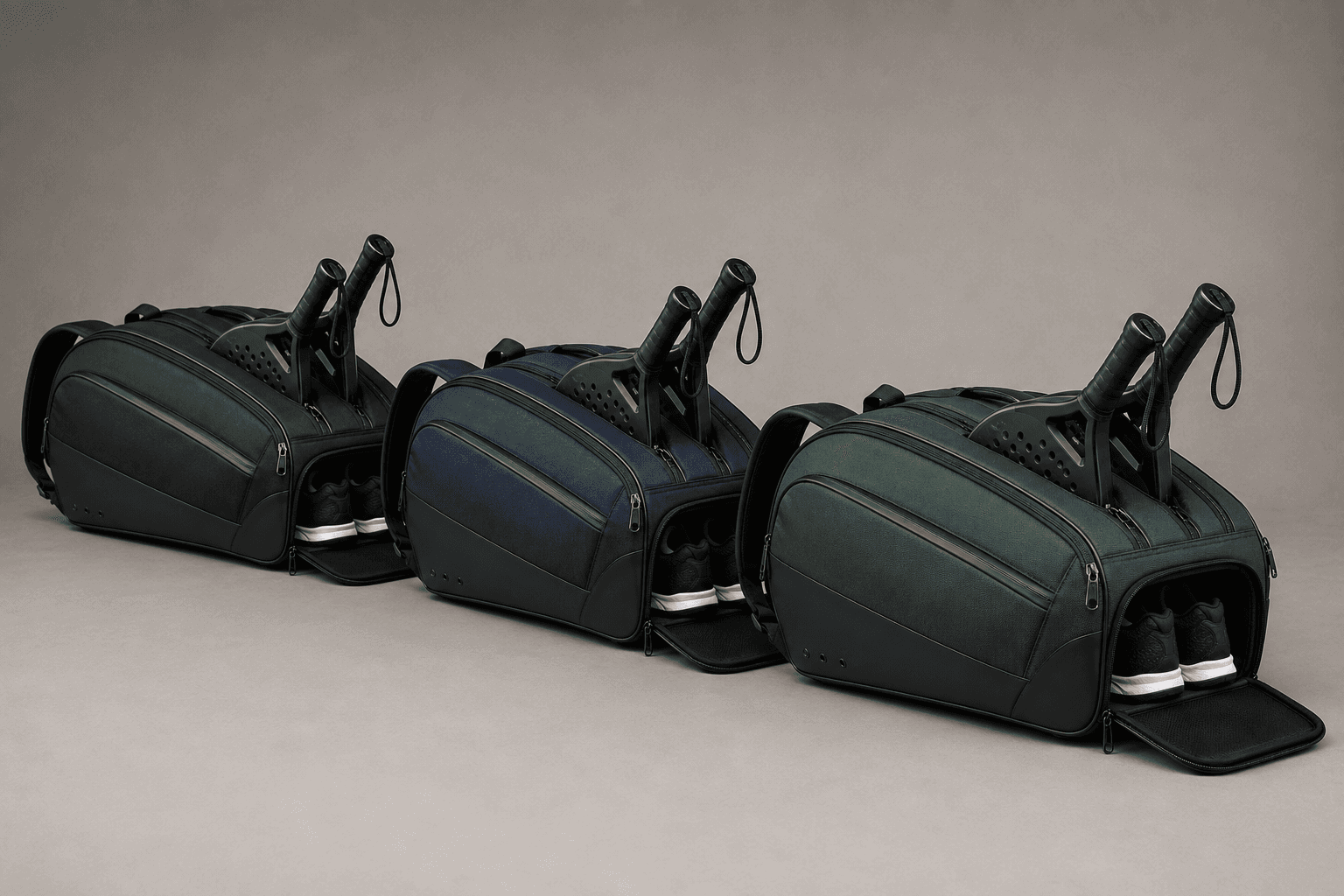 Custom padel bag product family in coordinated OEM colourways