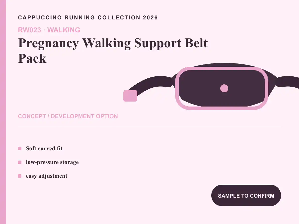 RW023 Pregnancy Walking Support Belt Pack clearly labeled concept development option for OEM and ODM review
