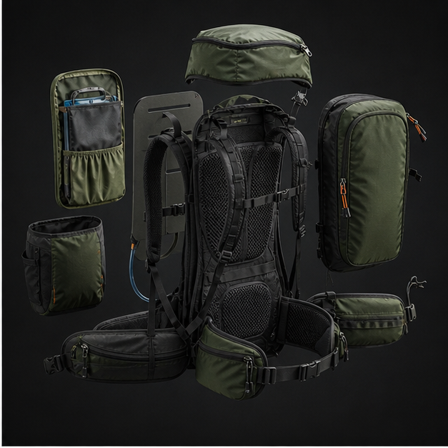 Custom Hiking Backpacks Manufacturer back system and pocket structure