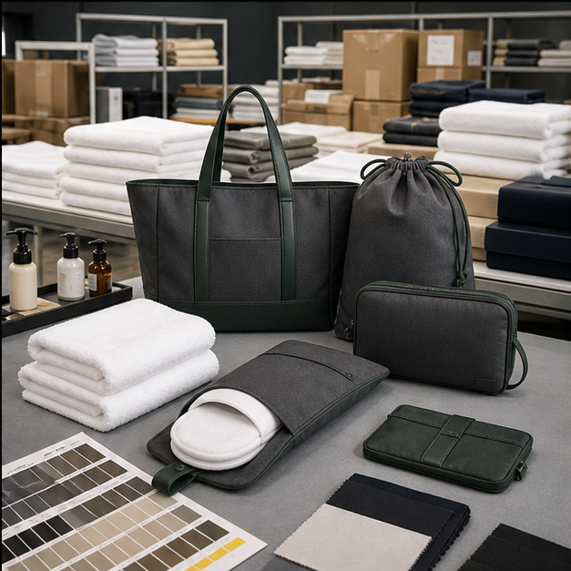 Hotel Custom Bag Manufacturer sample room case scene