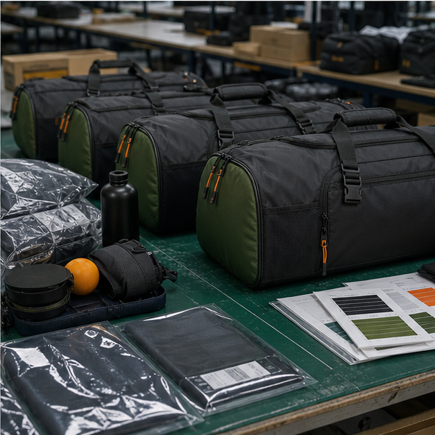 Custom Sports Duffel Bags Manufacturer factory packing case scene