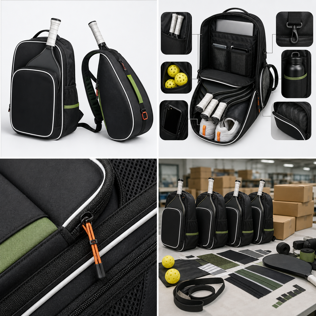 Custom Pickleball Paddle Bags manufacturing visual