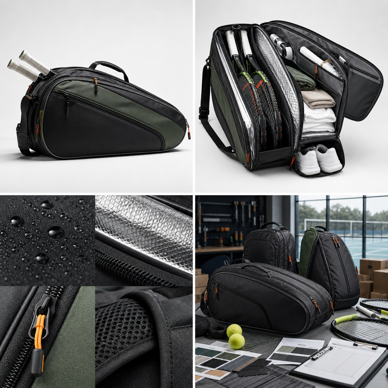 Custom Tennis Bags Manufacturer product, structure, material and case images