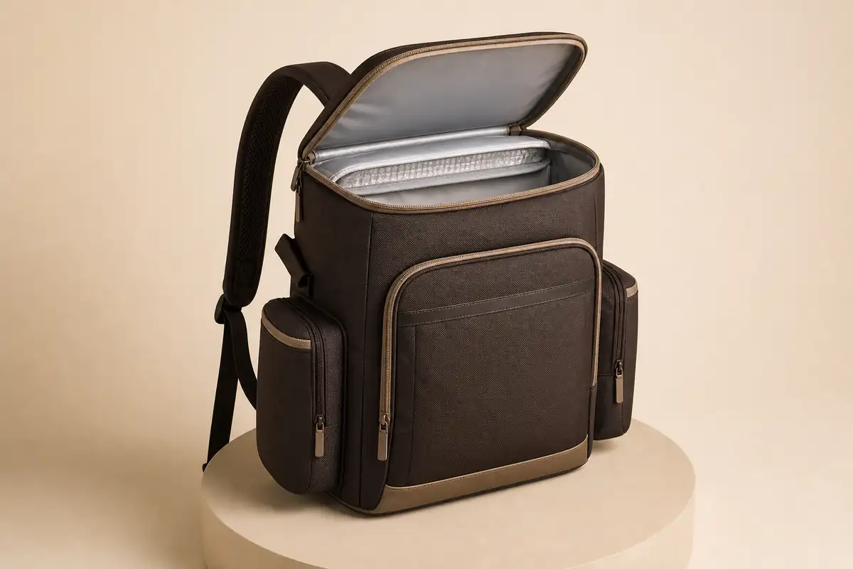 Original insulated outdoor cooler backpack concept