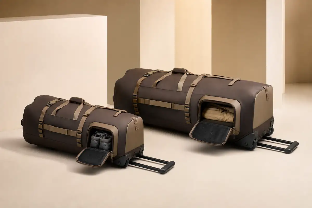 Original waterproof wheeled gear bag concepts