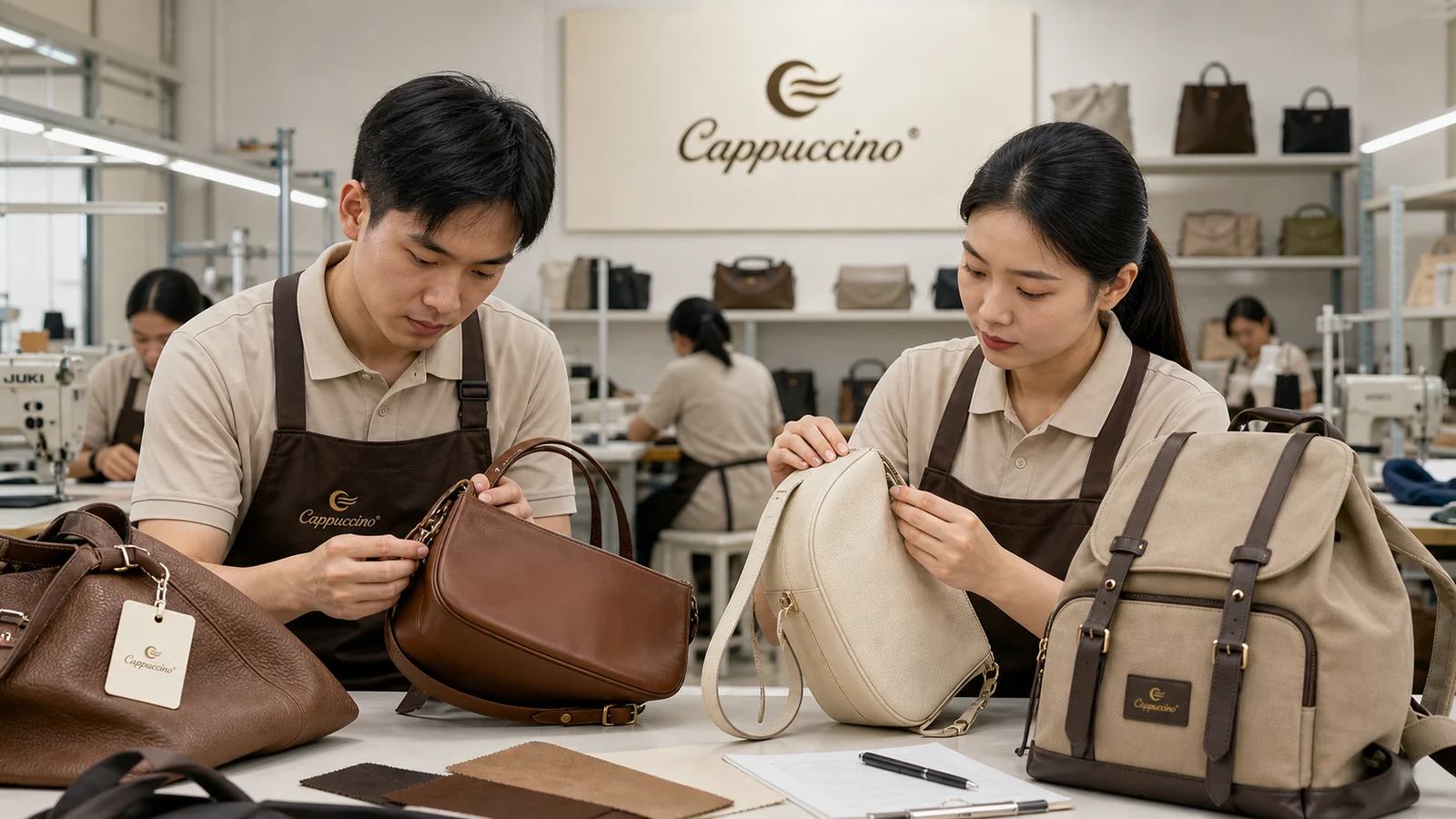 Cappuccino Bags factory QC proof